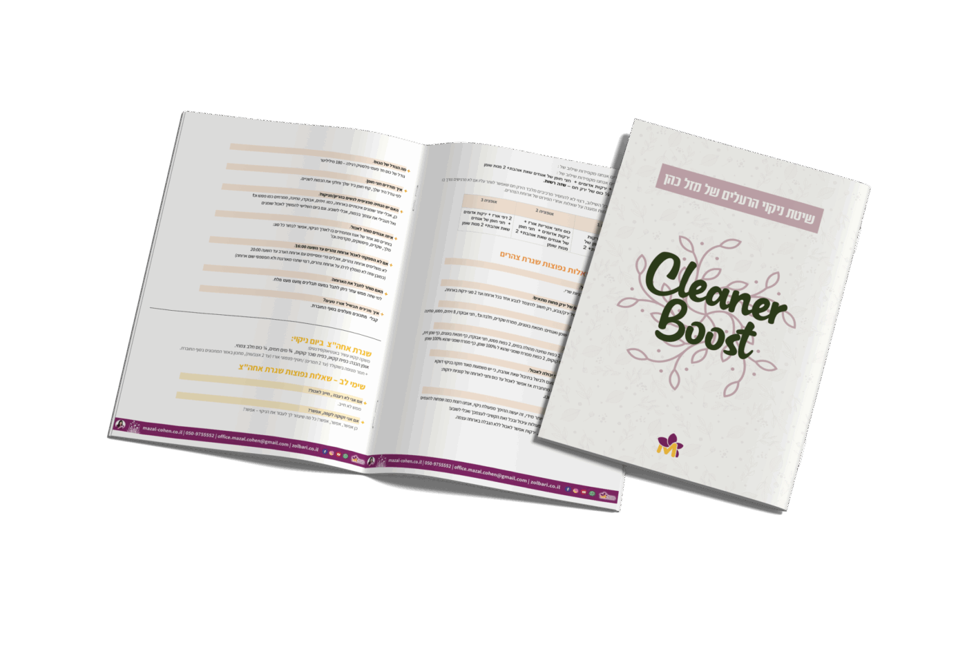 ⁦Cleaner Bost -מדריך ניקוי רעלים בשיטת מזל כהן - 4 ימי ניקוי!⁩ – תמונה ⁦1⁩